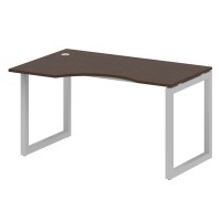 Metal System Quattro 5x5 50БО.СА-2 Л (Венге цаво/Серый) Стол криволинейный левый на О-образном м/к