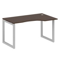 Metal System Quattro 5x5 50БО.СА-2 Пр (Венге цаво/Серый) Стол криволинейный правый на О-образном м/к