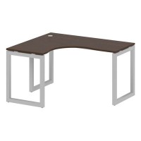 Metal System Quattro 5x5 50БО.СА-3 Л (Венге цаво/Серый) Стол криволинейный левый на О-образном м/к