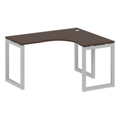 Metal System Quattro 5x5 50БО.СА-3 Пр (Венге цаво/Серый) Стол криволинейный правый на О-образном м/к