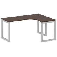 Metal System Quattro 5x5 50БО.СА-4 Пр (Венге цаво/Серый) Стол криволинейный правый на О-образном м/к