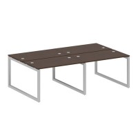 Metal System Quattro 5x5 50БО.СМ-4.2 (Венге цаво/Серый) Рабочая станция на 4 раб.места на О-образном м/к