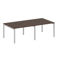 Metal System Quattro 5x5 50БП.ПРГ-2.2 (Венге цаво/Серый) Переговорный стол на П-образном м/к