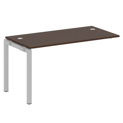 Metal System Quattro 5x5 50БП.ПРС-СП-1.3 (Венге цаво/Серый) Проходной наборный элемент рабочей станции на П-образном м/к