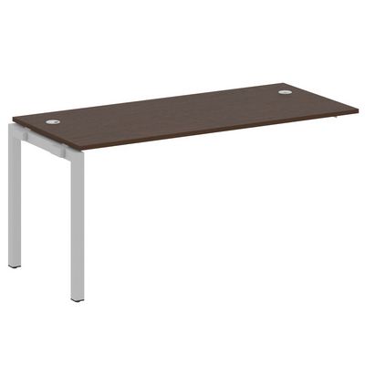 Metal System Quattro 5x5 50БП.ПРС-СП-1.4 (Венге цаво/Серый) Проходной наборный элемент рабочей станции на П-образном м/к