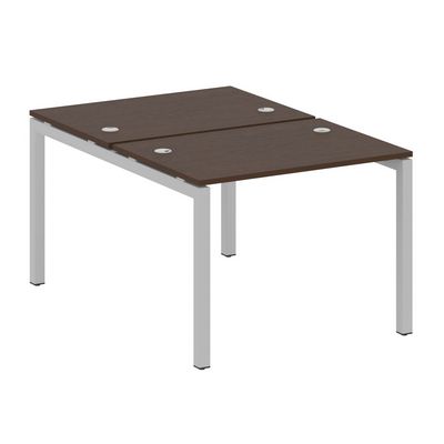 Metal System Quattro 5x5 50БП.РАС-СП-2.1 (Венге цаво/Серый) Рабочая станция на П-образном м/к