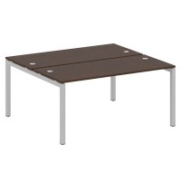 Metal System Quattro 5x5 50БП.РАС-СП-2.4 (Венге цаво/Серый) Рабочая станция на П-образном м/к