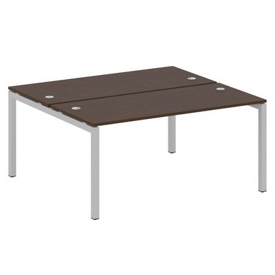 Metal System Quattro 5x5 50БП.РАС-СП-2.4 (Венге цаво/Серый) Рабочая станция на П-образном м/к