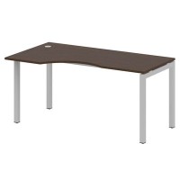 Metal System Quattro 5x5 50БП.СА-1 Л (Венге цаво/Серый) Стол криволинейный левый на П-образном м/к