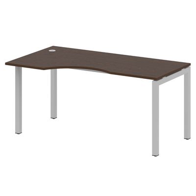 Metal System Quattro 5x5 50БП.СА-1 Л (Венге цаво/Серый) Стол криволинейный левый на П-образном м/к