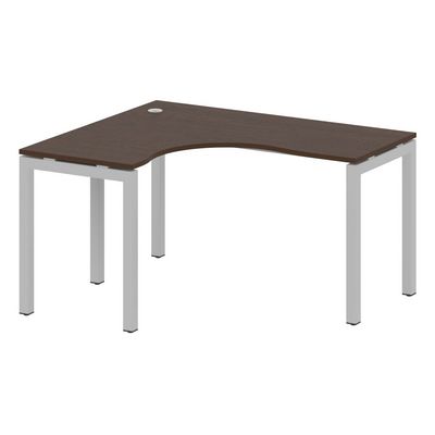 Metal System Quattro 5x5 50БП.СА-3 Л (Венге цаво/Серый) Стол криволинейный левый на П-образном м/к