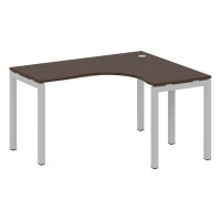 Metal System Quattro 5x5 50БП.СА-3 Пр (Венге цаво/Серый) Стол криволинейный правый на П-образном м/к