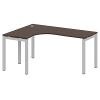 Metal System Quattro 5x5 50БП.СА-4 Л (Венге цаво/Серый) Стол криволинейный левый на П-образном м/к