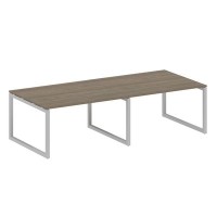 Metal System Quattro 5x5 50БО.ПРГ-2.3 (Вяз благородный/Серый) Переговорный стол на О-образном м/к