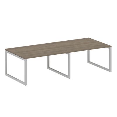 Metal System Quattro 5x5 50БО.ПРГ-2.3 (Вяз благородный/Серый) Переговорный стол на О-образном м/к