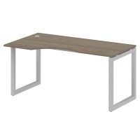 Metal System Quattro 5x5 50БО.СА-1 Л (Вяз благородный/Серый) Стол криволинейный левый на О-образном м/к