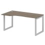 Metal System Quattro 5x5 50БО.СА-1 Л (Вяз благородный/Серый) Стол криволинейный левый на О-образном м/к