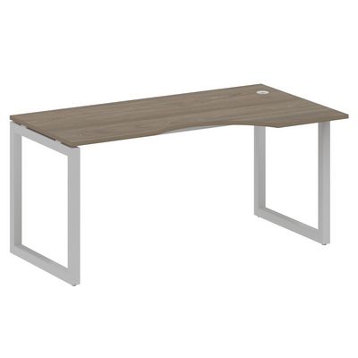 Metal System Quattro 5x5 50БО.СА-1 Пр (Вяз благородный/Серый) Стол криволинейный правый на О-образном м/к