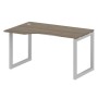 Metal System Quattro 5x5 50БО.СА-2 Л (Вяз благородный/Серый) Стол криволинейный левый на О-образном м/к
