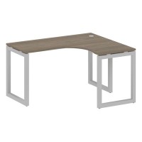 Metal System Quattro 5x5 50БО.СА-3 Пр (Вяз благородный/Серый) Стол криволинейный правый на О-образном м/к