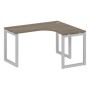 Metal System Quattro 5x5 50БО.СА-3 Пр (Вяз благородный/Серый) Стол криволинейный правый на О-образном м/к