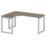 Metal System Quattro 5x5 50БО.СА-4 Л (Вяз благородный/Серый) Стол криволинейный левый на О-образном м/к