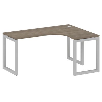 Metal System Quattro 5x5 50БО.СА-4 Пр (Вяз благородный/Серый) Стол криволинейный правый на О-образном м/к