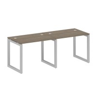 Metal System Quattro 5x5 50БО.СМ-2.1 (Вяз благородный/Серый) Рабочая станция на 2 раб.места на О-образном м/к