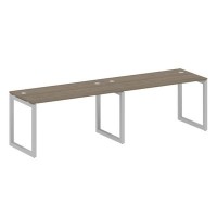 Metal System Quattro 5x5 50БО.СМ-2.3 (Вяз благородный/Серый) Рабочая станция на 2 раб.места на О-образном м/к