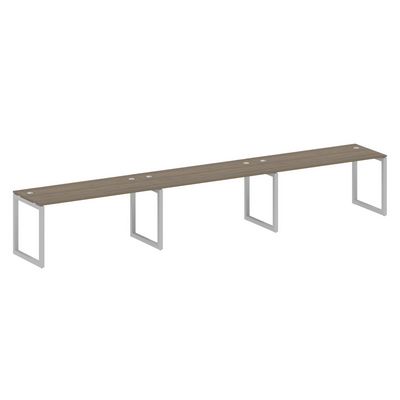 Metal System Quattro 5x5 50БО.СМ-3.4 (Вяз благородный/Серый) Рабочая станция на 3 раб.места на О-образном м/к