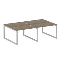 Metal System Quattro 5x5 50БО.СМ-4.2 (Вяз благородный/Серый) Рабочая станция на 4 раб.места на О-образном м/к