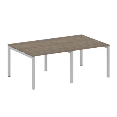 Metal System Quattro 5x5 50БП.ПРГ-2.1 (Вяз благородный/Серый) Переговорный стол на П-образном м/к