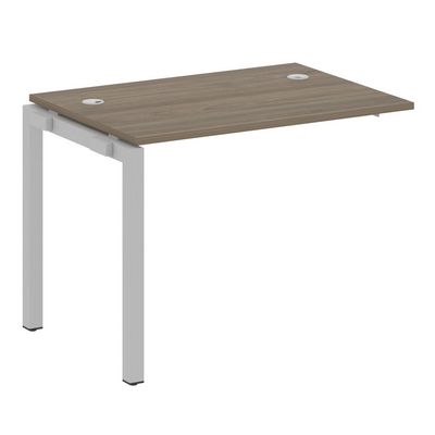 Metal System Quattro 5x5 50БП.ПРС-СП-1.1 (Вяз благородный/Серый) Проходной наборный элемент рабочей станции на П-образном м/к