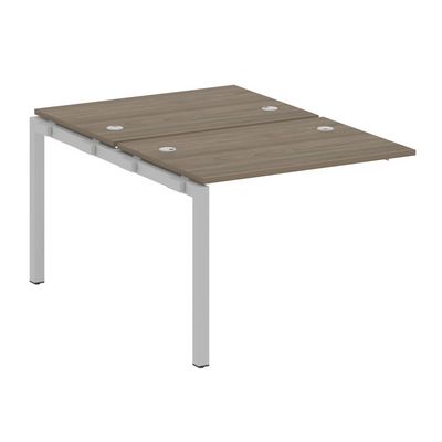 Metal System Quattro 5x5 50БП.ПРС-СП-2.1 (Вяз благородный/Серый) Проходной наборный элемент рабочей станции на П-образном м/к