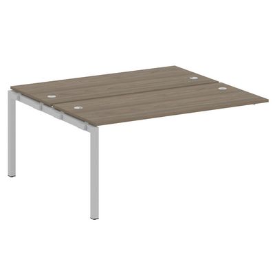 Metal System Quattro 5x5 50БП.ПРС-СП-2.4 (Вяз благородный/Серый) Проходной наборный элемент рабочей станции на П-образном м/к