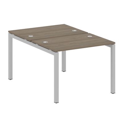 Metal System Quattro 5x5 50БП.РАС-СП-2.1 (Вяз благородный/Серый) Рабочая станция на П-образном м/к