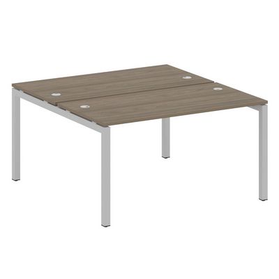 Metal System Quattro 5x5 50БП.РАС-СП-2.3 (Вяз благородный/Серый) Рабочая станция на П-образном м/к