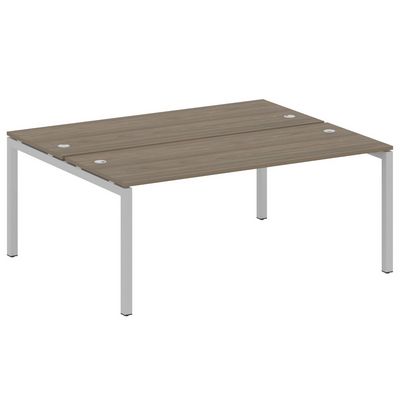 Metal System Quattro 5x5 50БП.РАС-СП-2.5 (Вяз благородный/Серый) Рабочая станция на П-образном м/к