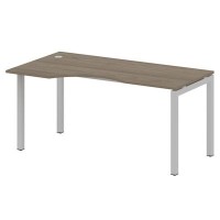 Metal System Quattro 5x5 50БП.СА-1 Л (Вяз благородный/Серый) Стол криволинейный левый на П-образном м/к