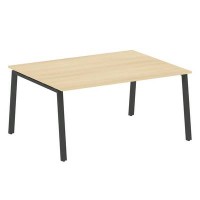 Metal System Style БА.ПРГ-1.4 (Акация лорка/черный) Переговорный стол (1 столешница) на А-образном м/к