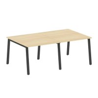 Metal System Style БА.ПРГ-2.1 (Акация лорка/черный) Переговорный стол (2 столешницы) на А-образном м/к