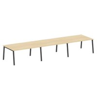 Metal System Style БА.ПРГ-3.4 (Акация лорка/черный) Переговорный стол (3 столешницы) на А-образном м/к