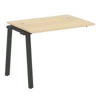 Metal System Style БА.ПРС-СП-1.1 (Акация лорка/черный) Проходной наборный на А-образном м/к элемент рабочей станции (проходная опора Б.ОСП-72, столешница, комплект траверс)