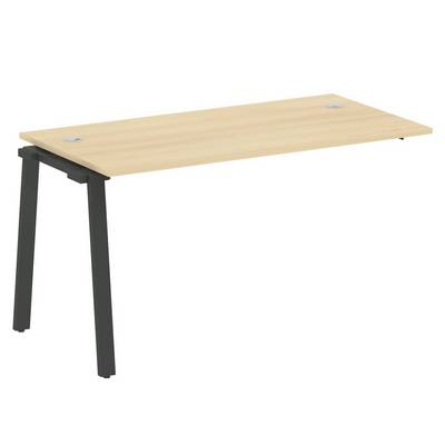 Metal System Style БА.ПРС-СП-1.3 (Акация лорка/черный) Проходной наборный элемент рабочей станции на А-образном м/к (проходная опора Б.ОСП-72, столешница, комплект траверс)