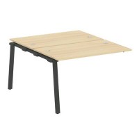 Metal System Style БА.ПРС-СП-2.2 (Акация лорка/антрацит) Проходной наборный элемент рабочей станции на А-образном м/к (проходная опора Б.ОСП-147, две столешницы, два комплекта траверс)