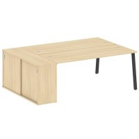 Metal System Style БА.РС-СШК-1.5 (Акация лорка/антрацит) Рабочая станция на А-образном м/к с опорным шкафом-купе