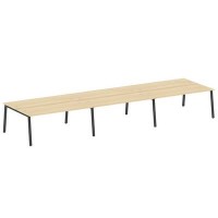 Metal System Style БА.СМ-6.5 (Акация лорка/черный) Рабочая станция на 6 раб.мест на А-образном м/к