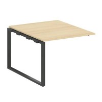 Metal System Style БО.ППРГ-1 (Акация лорка/черный) Проходной наборный элемент переговорного стола на О-образном м/к (проходная опора Б.ОСП-123, столешница, два комплекта траверс)