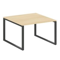 Metal System Style БО.ПРГ-1.2 (Акация лорка/черный) Переговорный стол (1 столешница) на О-образном м/к