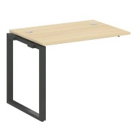 Metal System Style БО.ПРС-СП-1.1 (Акация лорка/черный) Проходной наборный элемент рабочей станции  на О-образном м/к  (проходная опора Б.ОСП-72, столешница, комплект траверс)